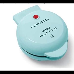 New** Nostalgia mini waffle maker in Aqua